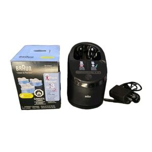 Braun 5430 cleaning-charging station for S9  S8 Shavers, incl. 2 pod